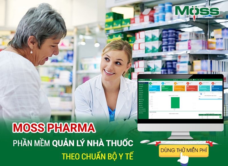 Phần mềm nhà thuốc Moss Pharma được thiết kế đáp ứng tiêu chuẩn Bộ Y tế