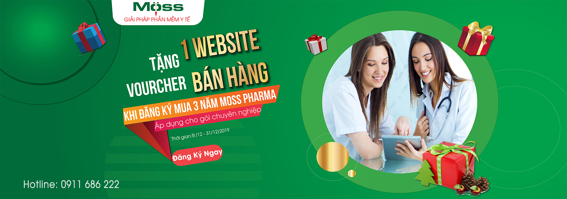 Mua Moss Pharma 3 năm tặng website bán hàng thương mại điện tử